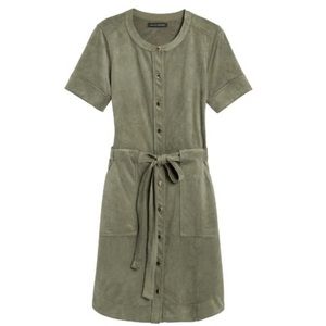 Banana Republic Vegan Suede Shirtdress